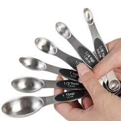 Magnetic Measuring Spoons Set Of 7 Stainless Steel Double Sided Nesting Teaspoon Tablespoon For Measuring Dry Liquid Ingredients 14 Magnetic Measuring Spoons Set Of 7 Stainless Steel Double Sided Nesting Teaspoon Tablespoon For Measuring Dry Liquid Ingredients -KitchenAid Shop 41ZWMjHkIIL