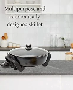 Extra Deep Electric Skillet Nonstick - Adjustable Temperature Control Aluminum Electric Fryer (12 Inch) -KitchenAid Shop 41Zdawxzk6L