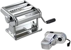 Marcato 8356 Atlas Ampia Pasta Machine, Made In Italy, Chrome Plated Steel, Silver, Includes Pasta Cutter, Hand Crank, & Instructions -KitchenAid Shop 41ZgJfMqRTL. AC