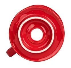 Ceramic Dripper, Pour-Over Coffee Maker With Spiral Ridge Walls, Loose-Leaf Tea Brewer For Office Breakroom, Kitchen, 1-2 Cups, Red -KitchenAid Shop 41ZlUT0dQRL