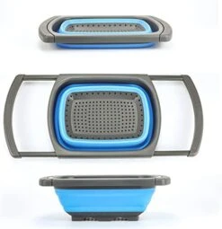 Over The Sink Collapsible Colander Kitchen Strainer Basket-Wash Vegetables And Fruits, Drain Cooked Pasta And Dry Dishes,6-Quart Capacity -Blue 18 Over The Sink Collapsible Colander Kitchen Strainer Basket-Wash Vegetables And Fruits, Drain Cooked Pasta And Dry Dishes,6-Quart Capacity -Blue -KitchenAid Shop 41ZqIphqeL. AC