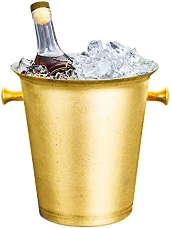 Champagne Bucket With Carry Handles Gold Plated Stainless Steel Ice Bucket For Parties 7 Champagne Bucket With Carry Handles Gold Plated Stainless Steel Ice Bucket For Parties - Image 5