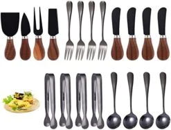 Charcuterie Accessories (20 Pcs), Cheese Spreaders For Charcuterie Board, Mini Serving Spoons, Forks And Mini Serving Tongs - Charcuterie Utensils For Butter, Cheese And Pastry Making -KitchenAid Shop 41a3pD56HL. AC