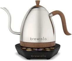 Artisan Electric Gooseneck Kettle, 1 Liter, For Pour Over Coffee, Brewing Tea, LCD Panel, Precise Digital Temperature Selection, Flash Boil And Keep Warm Settings (Pearl All White) -KitchenAid Shop 41a67LF xkL. AC