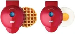 Dash Mini Maker Waffle Maker + Griddle, 2-Pack Griddle + Waffle Iron - Aqua -KitchenAid Shop 41a9fox4HhL. AC