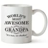 Gift For Grandpa Funny Greatest Grandfathers Day Gifts Papa Best Ever Birthday Coffee Mugs Cups The Gramps Or Pappy's Birthdays Novelty Cup Ideas World's Most Awesome Grandfather Gag Mug