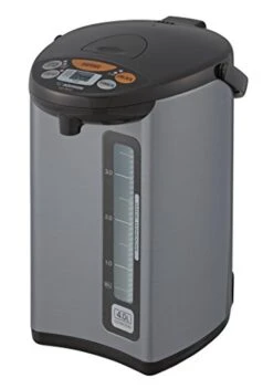 Micom Water Boiler & Warmer, 135 Oz. / 4.0 Liters, Silver And NS-ZCC10 Neuro Fuzzy Rice Cooker, 5.5-Cup, White