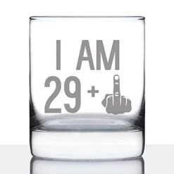 59 + 1 Middle Finger - Funny 60th Birthday Whiskey Rocks Glass Gifts For Men & Women Turning 60 - Fun Whisky Drinking Tumbler -KitchenAid Shop 41aGxGMtvxL