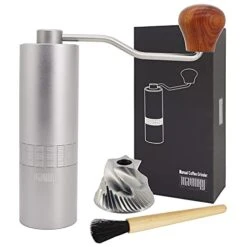 Manual Coffee Grinder,Coffee Bean Grinder,Adjustable Thickness,CNC Stainless Steel Cone Burr,Portable Mill Faster Grinding Efficiency For Office, Home, Camping