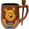 Parks Exclusive - Ceramic Coffee Mug - Winnie The Pooh Sculpted With Honey Stick Stirrer, 25 Ounces
