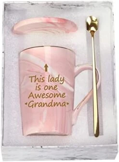 Best Grandma Mug Best Grandma Ever Mug Grandma Gifts Birthday Mothers Day Gifts For Grandma From Granddaughter Grandson Grandchildren Grandkids 12 Ounce Exquisite Box Spoon And Mug Mat Pink -KitchenAid Shop 41aN44dyC5L. AC