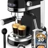 Espresso Machine 20 Bar, Fast Heating Automatic, Compact Coffee Maker With Milk Frother Steam Wand, Latte & Cappuccino Maker For Espresso, 1.4L Water Tank, 1350W -KitchenAid Shop 41aNJKZotxL