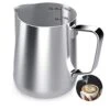 Milk Frothing Pitcher, 20 Oz Milk Frother Cup Espresso Cup Stainless Steel