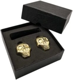 Bullet Whiskey Stones Steel Ice Cubes, Stainless Steel Skull Ice Cube Wine Beer Ice Cooler, Kitchen Drink Tools Gadgets (Golden Gift Box A) -KitchenAid Shop 41aWsbW9tXL. AC