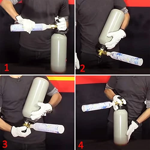 Farwind Home Use Soda Refill Bottle CO2 Cylinder Cartridges, Adapter Refills Connector Kit CGA320 To TR21-4, Thread Set Replacement Accessories For Soda Machine Tank, Gold 4 Farwind Home Use Soda Refill Bottle CO2 Cylinder Cartridges, Adapter Refills Connector Kit CGA320 To TR21-4, Thread Set Replacement Accessories For Soda Machine Tank, Gold - Image 2