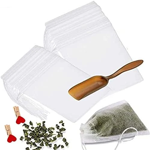 Tea Filter Bags With Free Tea Spoon, Safe & Natural Material, Disposable Tea Infuser For Loose Leaf Tea, Coffee, Spice, Herbs (300 PCS) 9 Tea Filter Bags With Free Tea Spoon, Safe & Natural Material, Disposable Tea Infuser For Loose Leaf Tea, Coffee, Spice, Herbs (300 PCS) - Image 7