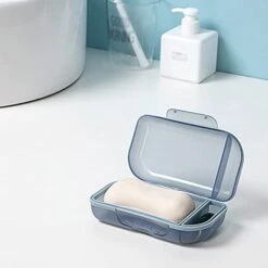 Soap Container Travel Soap Box With Lid Dormitory Bathhouse Sealed Portable Creative Soap Box Multi-Function Storage Box Portable Soap Dishes (Color : Green) -KitchenAid Shop 41adcO1k9kL 1