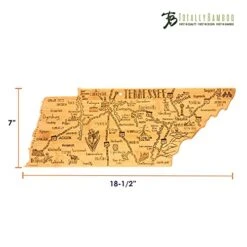 Destination Tennessee State Shaped Serving And Cutting Board, Includes Hang Tie For Wall Display -KitchenAid Shop 41ag5FA4RXL