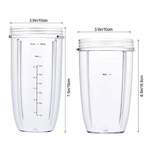 Blender Replacement Parts For Nutribullet, 32oz & 24oz Cups With Replacement Extractor Blade, Compatible With Nutri Bullet 600W/900W Blenders (3 PCS) 4 Blender Replacement Parts For Nutribullet, 32oz & 24oz Cups With Replacement Extractor Blade, Compatible With Nutri Bullet 600W/900W Blenders (3 PCS) - Image 2