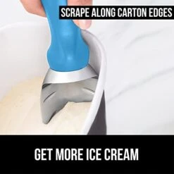 Gorilla Grip Large, Comfortable Handle, Heavy Duty Ice Cream Scoop, Professional Grade Scooper, Get Perfect Shape Scoops, Great For Spooning Frozen Hard Gelato And Sorbet, Cookie Dough, Melon, Aqua -KitchenAid Shop 41auIIHrA3L