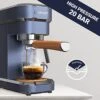 Espresso Machine 20 Bar Espresso Maker CMEP01 With Milk Frother Steamer, Home Expresso Coffee Machine For Cappuccino And Latte (Navy Blue, Stainless Steel) Gift For Coffee Lovers, Father -KitchenAid Shop 41b0Sd3qqgL