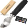 Ice Cream Scoop - Heavy Duty Stainless Steel Icecream Scooper With Non-Slip Rubber Grip - Professional Metal Ice-Cream Spade - Dishwasher Safe – Black -KitchenAid Shop 41b3DQyklBL