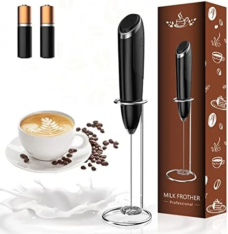 Milk Frother With Stand, Handheld Foam Maker For Lattes - Milk Foamer Frother Whisk Drink Mixer, Mini Blender And Electric Mixer Coffee Frother For Coffee, Frappe, Latte, Matcha, Cappuccino 8 Milk Frother With Stand, Handheld Foam Maker For Lattes - Milk Foamer Frother Whisk Drink Mixer, Mini Blender And Electric Mixer Coffee Frother For Coffee, Frappe, Latte, Matcha, Cappuccino - Image 6