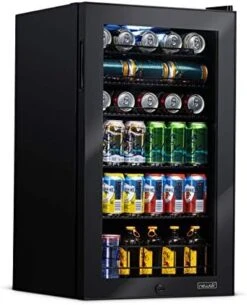 Beverage Refrigerator Cooler With 126 Can Capacity - Mini Bar Beer Fridge With Right Hinge Glass Door - Cools To 37F - Stone Brewing 15 Beverage Refrigerator Cooler With 126 Can Capacity - Mini Bar Beer Fridge With Right Hinge Glass Door - Cools To 37F - Stone Brewing -KitchenAid Shop 41bIJmXLwML. AC