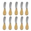 Cheese Butter Spreaders With Wooden Handle, 10 Pack 4.9 Inch Stainless Steel Cocktail Knives Spreaders For Condiments,Cheese,Butter,Deli Plate Accessories,Snack Time,Party -KitchenAid Shop 41bQrmluqmL