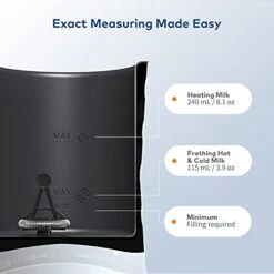 GENERIC Milk Frother, Electric Milk Steamer Automatic Soft Foam Maker Silent Operation For Cappuccino, Latte,Flat White, A02, One Size -KitchenAid Shop 41bSrxmQObL