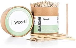 WoodU Disposable Coffee Stir Sticks 7"- Sturdy Round End Compostable And Biodegradable Brich Wood Tea Stirrers- 100% Ecofriendly Wooden Stirring Sticks For Hot Drinks -KitchenAid Shop 41bW5waBgBL. AC