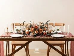 Cheesecloth Table Runner Peach Coral 35 X 120 Inches Gauze Tablecloth 10Ft Boho Rustic Decorations For Wedding Decor Reception Bridal Shower Holiday Party -KitchenAid Shop 41bXL5P59rL