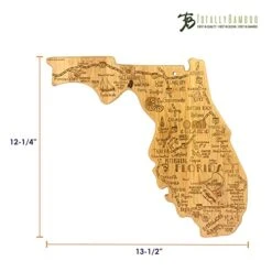 Destination Florida State Shaped Serving And Cutting Board, Includes Hang Tie For Wall Display -KitchenAid Shop 41bXd4s6v4L