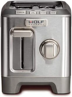 Olf Gourmet 2-Slice Extra-Wide Slot Toaster With Shade Selector, Bagel And Defrost Settings, Red Knob, Stainless Steel (WGTR152S) -KitchenAid Shop 41bZ6ZLCfkL. AC