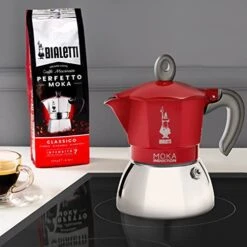 Bialetti - Moka Induction, Moka Pot, Suitable For All Types Of Hobs, 4 Cups Espresso (5.7 Oz), Red -KitchenAid Shop 41bbWRiZzRL