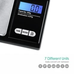 Digital Mini Scale, 200g 0.01g/ 0.001oz Pocket Jewelry Scale, Electronic Smart Scale, 7 Units, LCD Backlit Display, Tare Function, Auto Off, Stainless Steel -KitchenAid Shop 41bc6MSkS3L