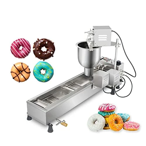 Commercial Single Row Automatic Donut Maker Machine, 7L Hopper Electric Frying Donuts Maker With 3 Sizes Moulds, 110V Doughnut Making Machine With Intelligent Control Panel (800PCS/H) 3 Commercial Single Row Automatic Donut Maker Machine, 7L Hopper Electric Frying Donuts Maker With 3 Sizes Moulds, 110V Doughnut Making Machine With Intelligent Control Panel (800PCS/H)