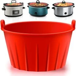 Slow Cooker Liners Compatible For Crock Pot 6 QT, Easyjoy For Crock Pot Liners For 6 Quart Oval Slow Cookers, Reusable Silicone Slow Cooker Liner For Crock Pot Divider Insert, Dishwasher Safe BPA Free -KitchenAid Shop 41bf4b6MhDL. AC