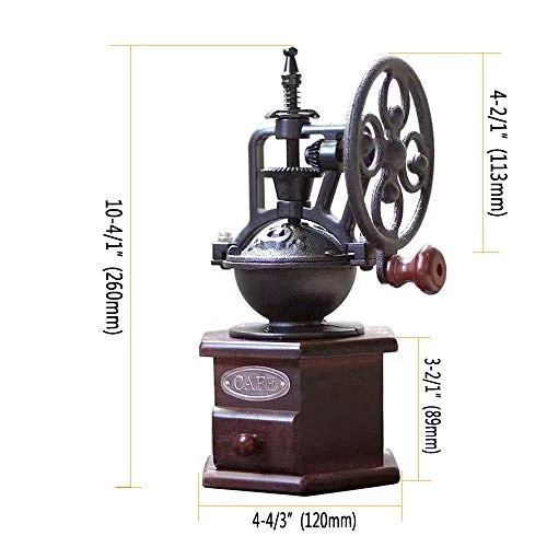 Manual Coffee Grinder, Grain Grinder With Cleaning Brush,Cast Iron Hand Crank, Ceramic Core, Adjustable Grinder,Make Fresh Coffee For Coffee Enthusiasts 4 Manual Coffee Grinder, Grain Grinder With Cleaning Brush,Cast Iron Hand Crank, Ceramic Core, Adjustable Grinder,Make Fresh Coffee For Coffee Enthusiasts - Image 2