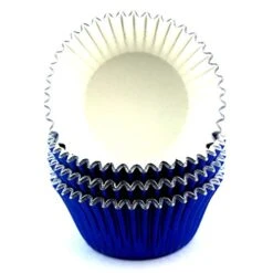 Foil Metallic Cupcake Liners Standard Baking Cups 100 Pcs (Navy Blue) -KitchenAid Shop 41bjdnvwraL
