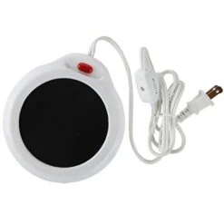 Mug Warmer, Desktop Heated Coffee & Tea - Candle & Wax Warmer (White)
