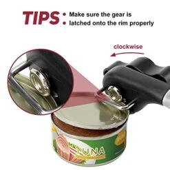 Safe Cut Can Opener, Manual Can Opener, Smooth Can Edge, Food Grade Stainless Steel Cutting Blade For Kitchen & Restaurant -KitchenAid Shop 41boLiDYzuL