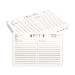 4x6 Recipe Cards Double Sided, 50 Count Recipe Cards 4x6 Inches Double Sided, Thick Cardstock 4x6 Recipe Card For Bridal Shower Fits In Recipe Box, Card Binder Gifts For Wedding Housewarming Gifts