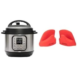 Duo Mini 7-in-1 Electric Pressure Cooker, Sterilizer, Slow Cooker, Rice Cooker, Steamer, Saute, Yogurt Maker, And Warmer, 3 Quart, 11 One-Touch Programs & Pot Mini Mitts