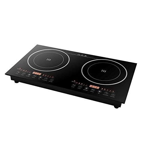 Digital Induction Cooktop,2400W 110V Double Burners Electric Stove, Countertop Burner With Legs, Induction Cooker Vitro Ceramic Glass Black Surface For Cast Iron Pan (1200W+1200W) 3 Digital Induction Cooktop,2400W 110V Double Burners Electric Stove, Countertop Burner With Legs, Induction Cooker Vitro Ceramic Glass Black Surface For Cast Iron Pan (1200W+1200W)