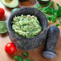 Mortar And Pestle Set (Large) | Gray Marble | Stone Spice Grinder | 2.1 Cup Capacity | 5.5 Inch | Reversible | Molcajete Mexicano | Guacamole, Pesto, Spices | Large Mortar & Pestles | Gift Set 11 Mortar And Pestle Set (Large) | Gray Marble | Stone Spice Grinder | 2.1 Cup Capacity | 5.5 Inch | Reversible | Molcajete Mexicano | Guacamole, Pesto, Spices | Large Mortar & Pestles | Gift Set -KitchenAid Shop 41bvdA7J3hL