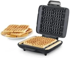Dash Deluxe No-Drip Waffle Iron Maker Machine 1200W + Hash Browns, Or Any Breakfast, Lunch, & Snacks With Easy Clean, Non-Stick + Mess Free Sides, Silver -KitchenAid Shop 41c0iTegfQL. AC