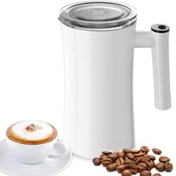 Electric Milk Frother And Foamer, 3 In 1 Automatic Milk Heater 400W Automatic Milk Foam Coffee Maker Steamer With Hot & Cold Milk Functionality For Latte Hot Chocolates Cappuccino