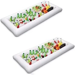 3 Packs Inflatable Pool Table Serving Bar - Large Buffet Tray Server With Drain Plug - Keep Your Salads & Beverages Ice Cold - For Parties Indoor & Outdoor Use Bar Party Accessories -KitchenAid Shop 41c5HZzqHL. AC