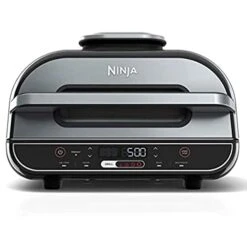 Ninja Foodi 5 In 1 Indoor Grill And Air Fryer With Surround Searing, Removable Grill Gate, Crisper Basket, Cooking Pot, And Smoke Control System
